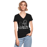 Frauen-T-Shirt mit V-Ausschnitt - Adrenalin - Schwarz