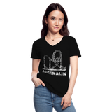 Frauen-T-Shirt mit V-Ausschnitt - Adrenalin - Schwarz