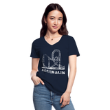 Frauen-T-Shirt mit V-Ausschnitt - Adrenalin - Navy