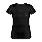 Frauen-T-Shirt mit V-Ausschnitt - Looping - Schwarz