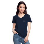 Frauen-T-Shirt mit V-Ausschnitt - Looping - Navy