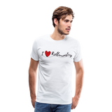 Männer Premium T-Shirt - I love Rollercoasters - weiß