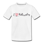 Kinder Premium T-Shirt - I Love Rollercoasters - Weiß
