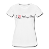 Frauen Premium T-Shirt - I Love Rollercoasters - Weiß