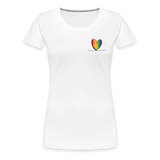 Frauen Premium T-Shirt - Coaster Love Pride - weiß