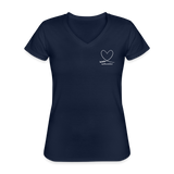Frauen-T-Shirt mit V-Ausschnitt -  - Myrollercoasterdream-Special-Collection - Navy