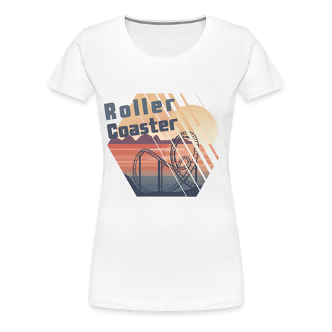 Frauen Premium T-Shirt - Rollercoaster - weiß