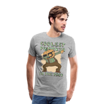 Männer Premium T-Shirt - coolest pumpkin in the park - Grau meliert