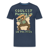 Männer Premium T-Shirt - coolest pumpkin in the park - Navy