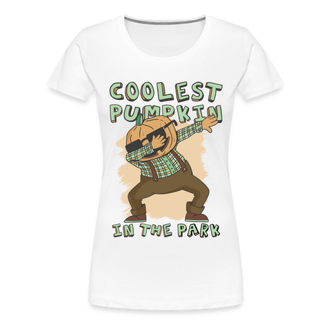 Frauen Premium T-Shirt - coolest pumpkin in the park - weiß