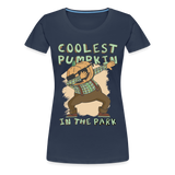 Frauen Premium T-Shirt - coolest pumpkin in the park - Navy