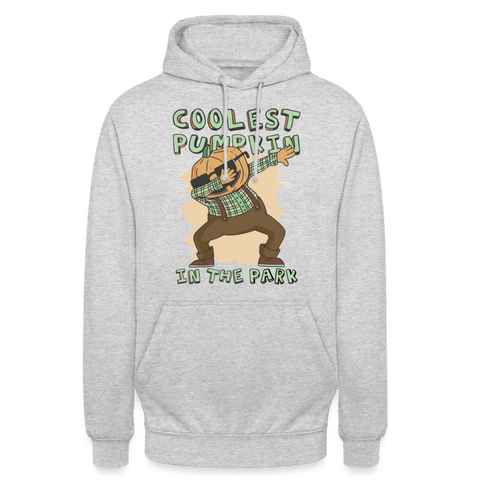 Unisex Hoodie - coolest pumpkin in the park - Hellgrau meliert