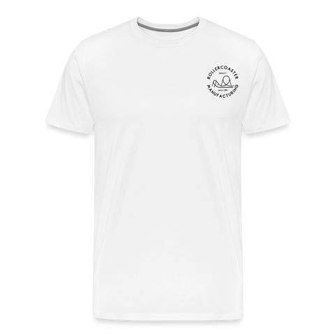 Männer Premium T-Shirt - rollercoaster manufacturing - weiß